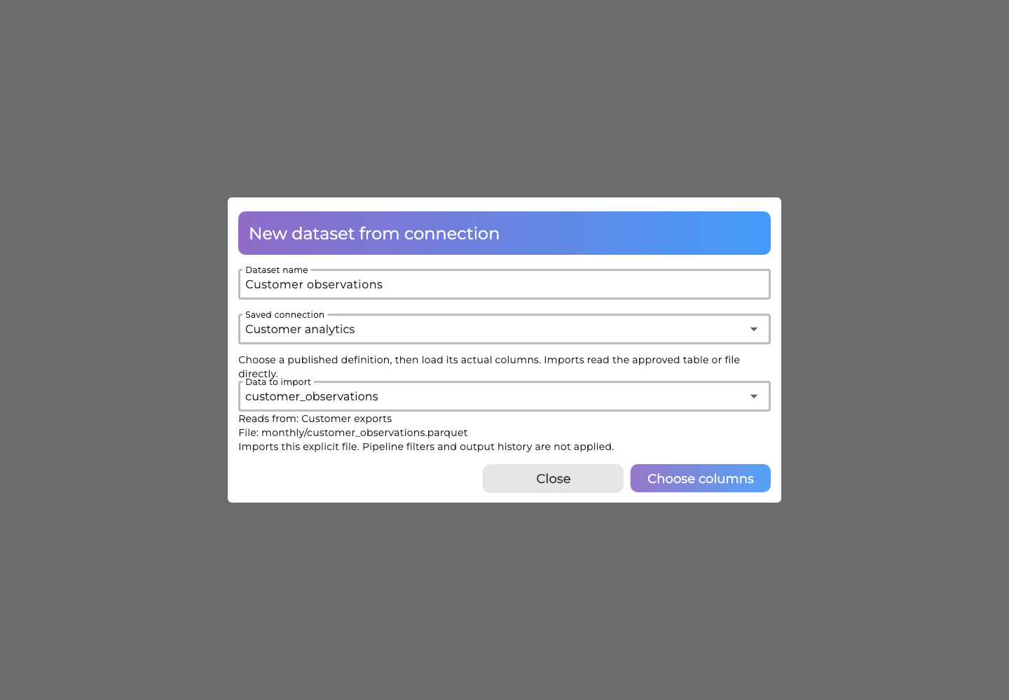 Synthetic approved file and backing connection